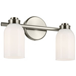 Shae Bathroom Vanity Light - Brushed Nickel / Opal