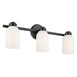 Shae Bathroom Vanity Light - Black / Opal
