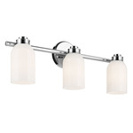 Shae Bathroom Vanity Light - Chrome / Opal