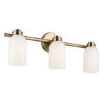 Shae Bathroom Vanity Light - Champagne Bronze / Opal