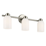 Shae Bathroom Vanity Light - Brushed Nickel / Opal