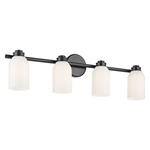 Shae Bathroom Vanity Light - Black / Opal