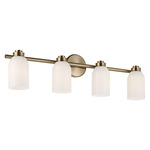 Shae Bathroom Vanity Light - Champagne Bronze / Opal