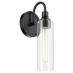 Kavi Wall Sconce - Black / Clear