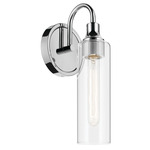 Kavi Wall Sconce - Chrome / Clear