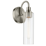 Kavi Wall Sconce - Brushed Nickel / Clear