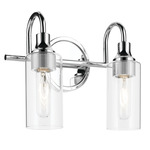 Kavi Bathroom Vanity Light - Chrome / Clear