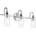 Kavi Bathroom Vanity Light - Chrome / Clear