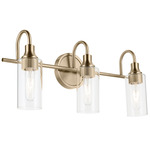 Kavi Bathroom Vanity Light - Champagne Bronze / Clear