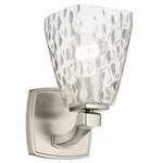 Marant Wall Sconce - Brushed Nickel / Clear Water