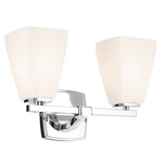 Marant Bathroom Vanity Light - Chrome / Opal