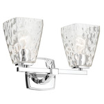 Marant Bathroom Vanity Light - Chrome / Clear Water