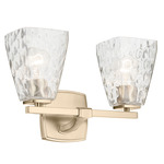 Marant Bathroom Vanity Light - Champagne Bronze / Clear Water