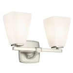 Marant Bathroom Vanity Light - Brushed Nickel / Opal
