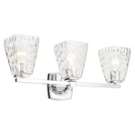 Marant Bathroom Vanity Light - Chrome / Clear Water