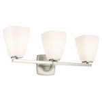 Marant Bathroom Vanity Light - Brushed Nickel / Opal
