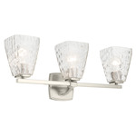 Marant Bathroom Vanity Light - Brushed Nickel / Clear Water