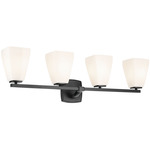 Marant Bathroom Vanity Light - Black / Opal