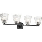 Marant Bathroom Vanity Light - Black / Clear Water