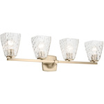 Marant Bathroom Vanity Light - Champagne Bronze / Clear Water