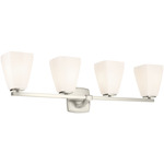 Marant Bathroom Vanity Light - Brushed Nickel / Opal