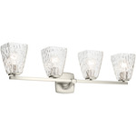 Marant Bathroom Vanity Light - Brushed Nickel / Clear Water