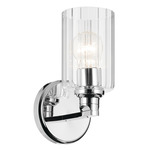Gioe Wall Sconce - Chrome / Clear