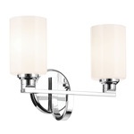 Gioe Bathroom Vanity Light - Chrome / Opal