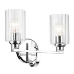 Gioe Bathroom Vanity Light - Chrome / Clear