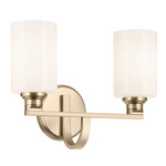 Gioe Bathroom Vanity Light - Champagne Bronze / Opal