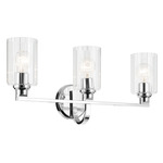 Gioe Bathroom Vanity Light - Chrome / Clear