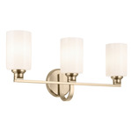 Gioe Bathroom Vanity Light - Champagne Bronze / Opal