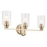 Gioe Bathroom Vanity Light - Champagne Bronze / Clear