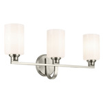 Gioe Bathroom Vanity Light - Brushed Nickel / Opal