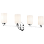 Gioe Bathroom Vanity Light - Chrome / Opal