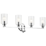 Gioe Bathroom Vanity Light - Chrome / Clear