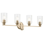 Gioe Bathroom Vanity Light - Champagne Bronze / Clear
