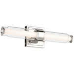 Laurene Bathroom Vanity Light - Polished Nickel / Clear