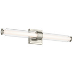 Laurene Bathroom Vanity Light - Brushed Nickel / Clear