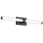 Laurene Bathroom Vanity Light - Black / Clear