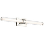 Laurene Bathroom Vanity Light - Polished Nickel / Clear