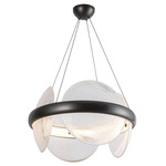 Taurus Chandelier - Urban Bronze / Clear Ribbed