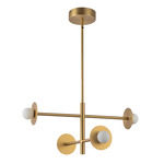 Elixir Chandelier - Brushed Gold / Opal