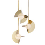 Scorpio Chandelier - Metallic Brass / Opal
