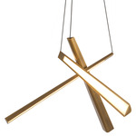 Lex Chandelier - Vintage Brass / White
