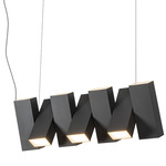 Domino Linear Pendant - Black / White