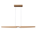 Dakota Linear Pendant - Beech Wood / Frosted