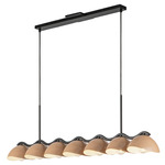 Atlas Linear Pendant - Black / Peach