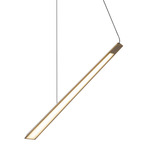 Lex Linear Pendant - Vintage Brass / White