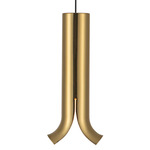 Husk Pendant - Metallic Brass / Clear